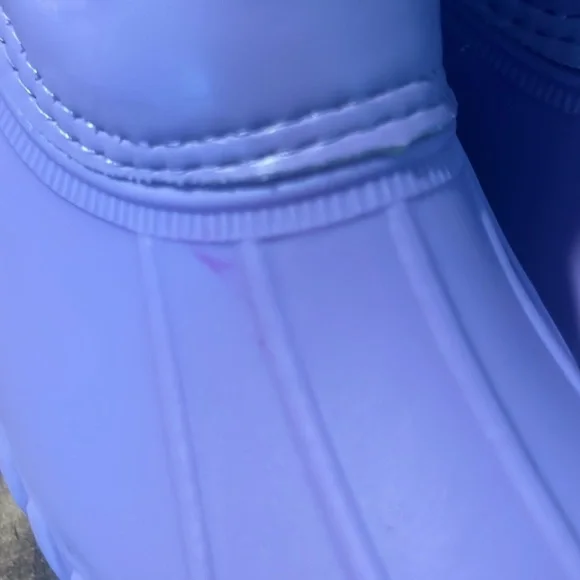 Size 2 girls lined lavender unicorn duck boots NWOT - Picture 4 of 8